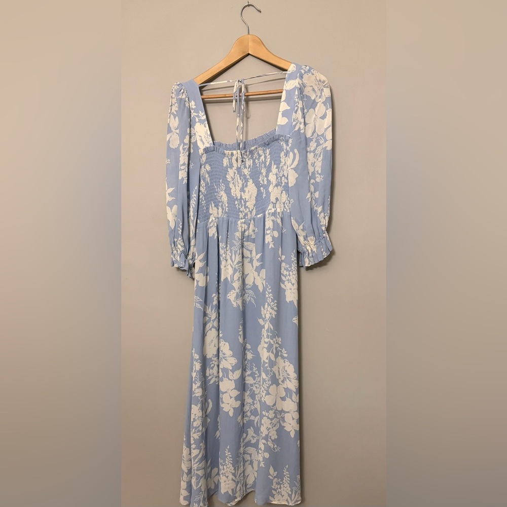 Reformation Fable Floral Smocked Midi Dress – Size Large - Picture 4 of 8